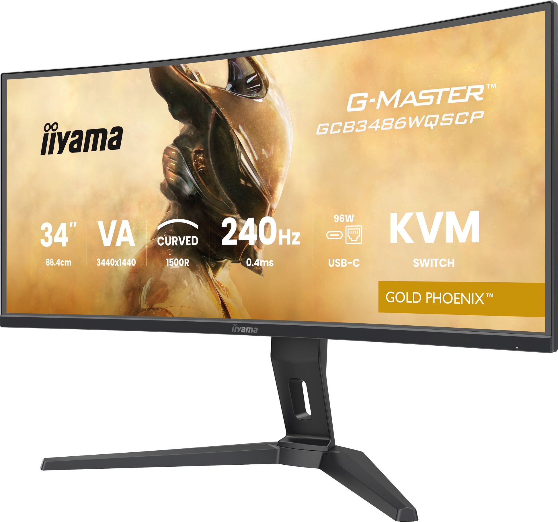 iiyama GCB3486WQSCP-B1 – Monitor, 34" 3440 × 1440, 240 Hz, 500 cd/m², Gebogen