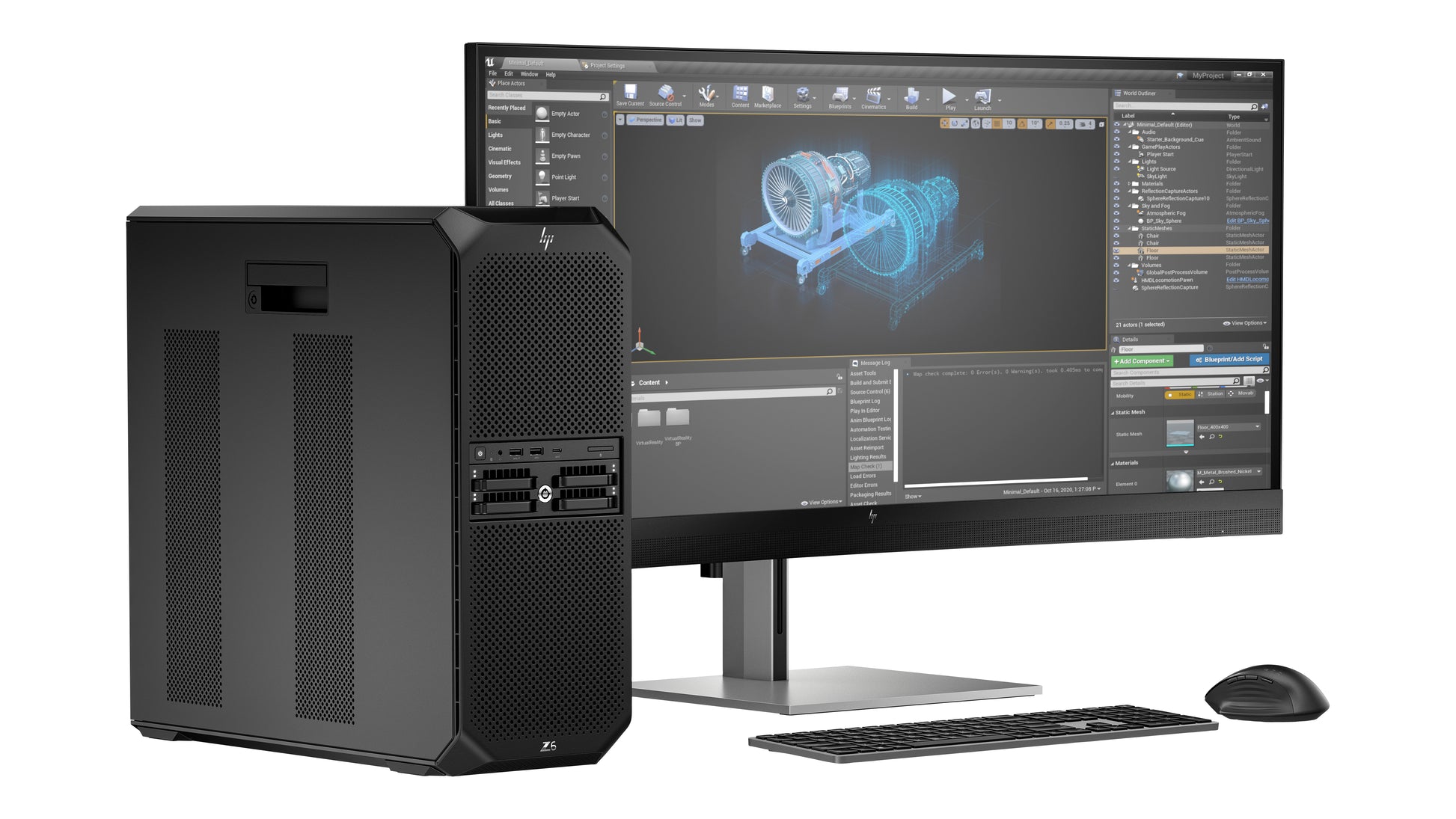 HP 975 – Tastatur – Bluetooth & 2,4 GHz (Nano-Empfänger) – USB-C – beleuchtet – Schwarz