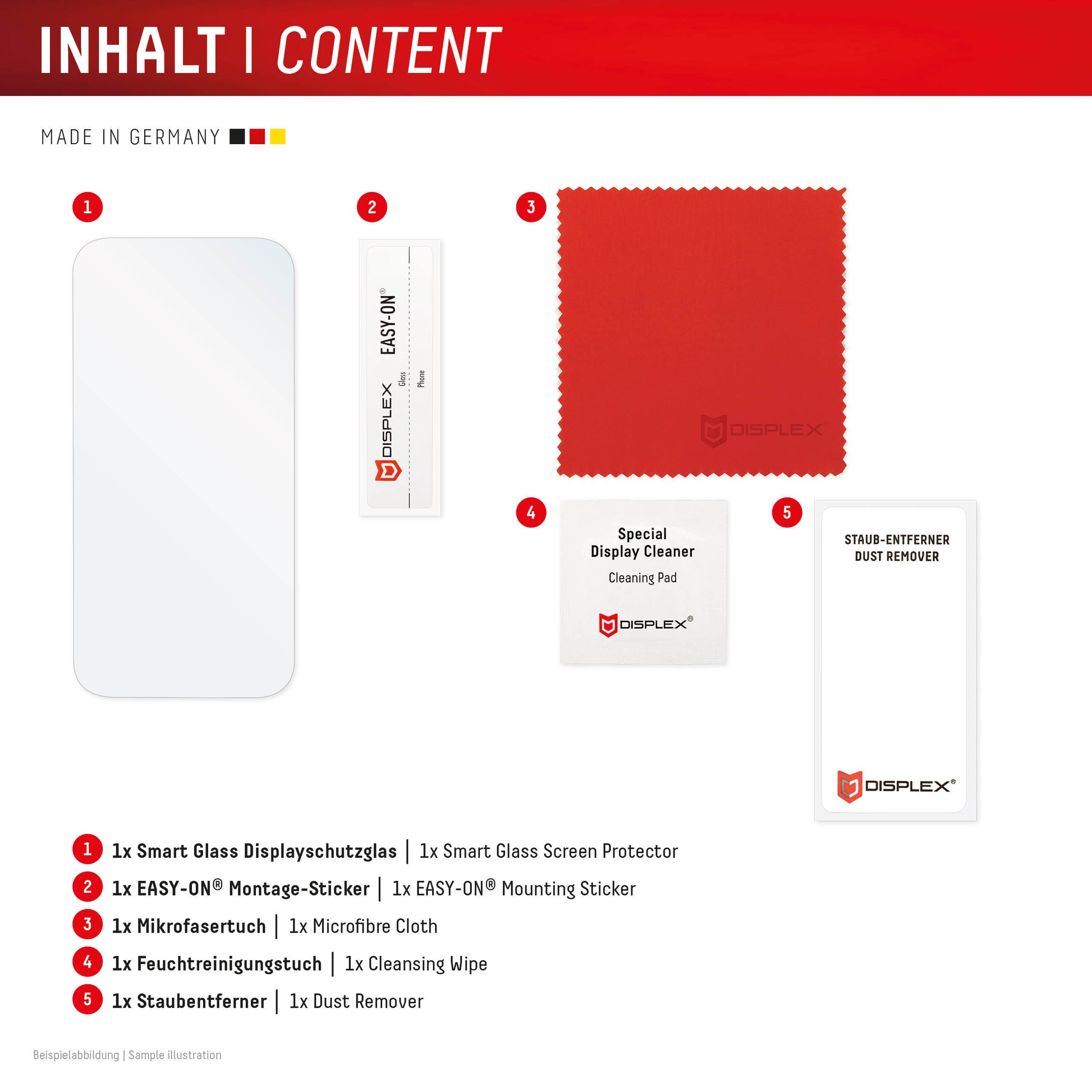 E.V.I. Displayschutz (Panzerglas), 9H – für iPhone 17 Pro Max