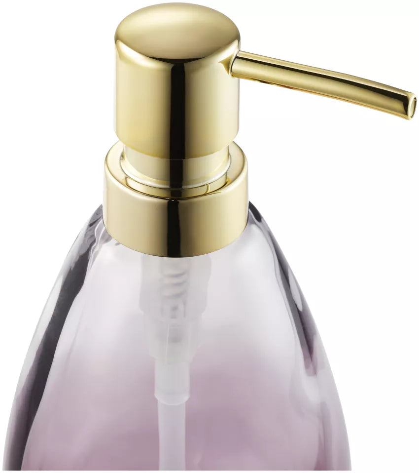 Diaqua Farin Seifenspender – Glas, Kunststoff, Lila, Gold, 150 ml