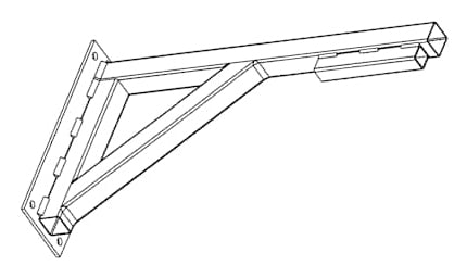 Da-Lite 10800157 – Montage-Zubehör Montageschelle, 40,0 cm, für Da-Lite