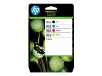 HP 963 Tintenpatronen-Multipack, Schwarz/Cyan/Magenta/Gelb (Original) – für HP OfficeJet Pro 9010/9012/9014 …