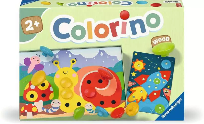 Ravensburger Lernspiel – Mein Holz-Colorino, Brettspiel, 1 Spieler, ab 2 Jahren, Mehrsprachig