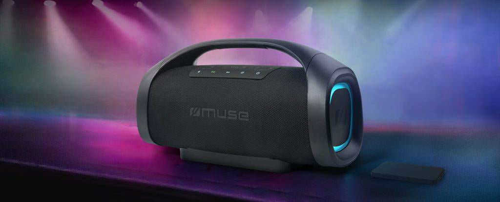 Muse M-980 BT – Party-Lautsprecher – 300 W, LED, IPX6, 10 h, Schwarz