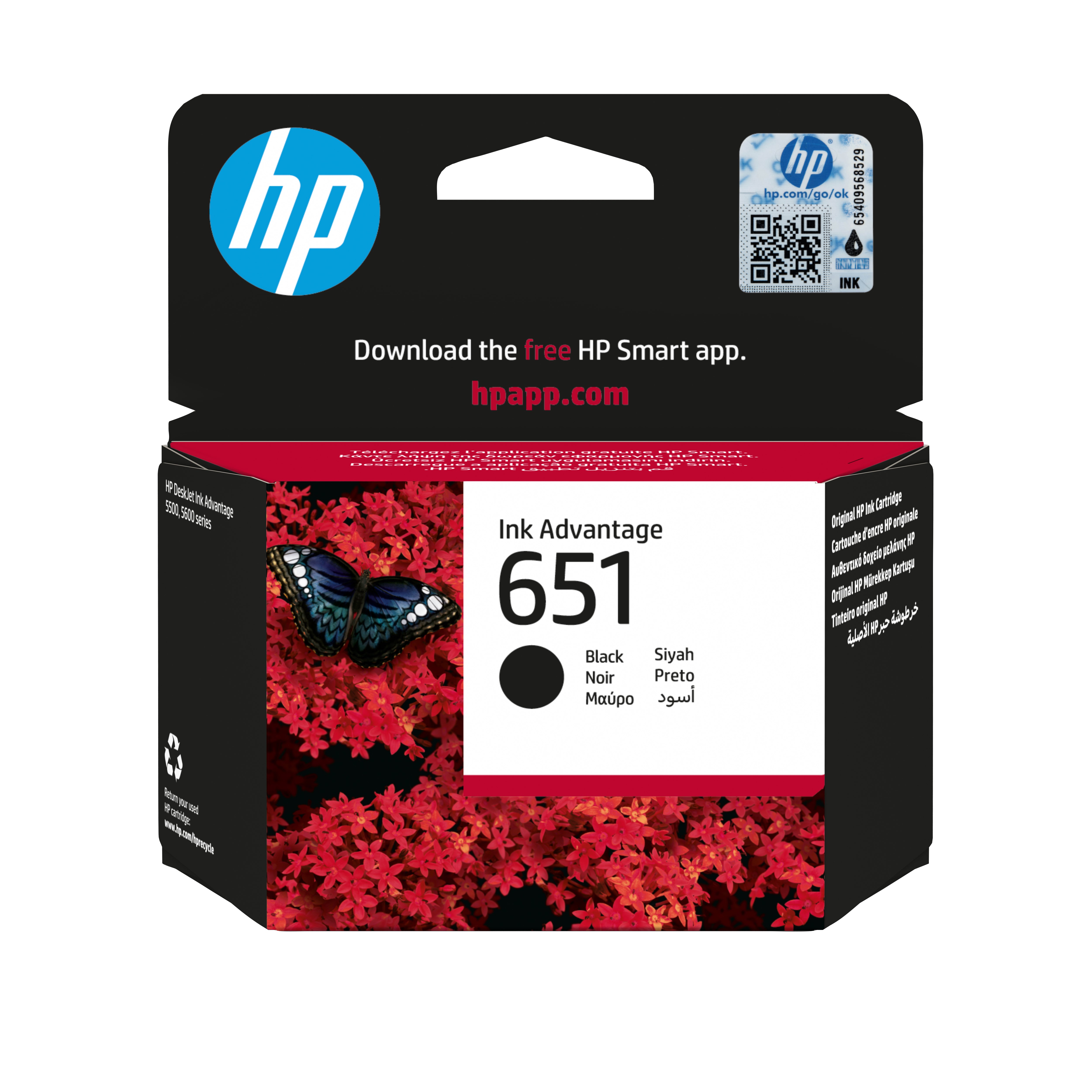 HP Tintenpatrone 651, Schwarz – für HP-Drucker