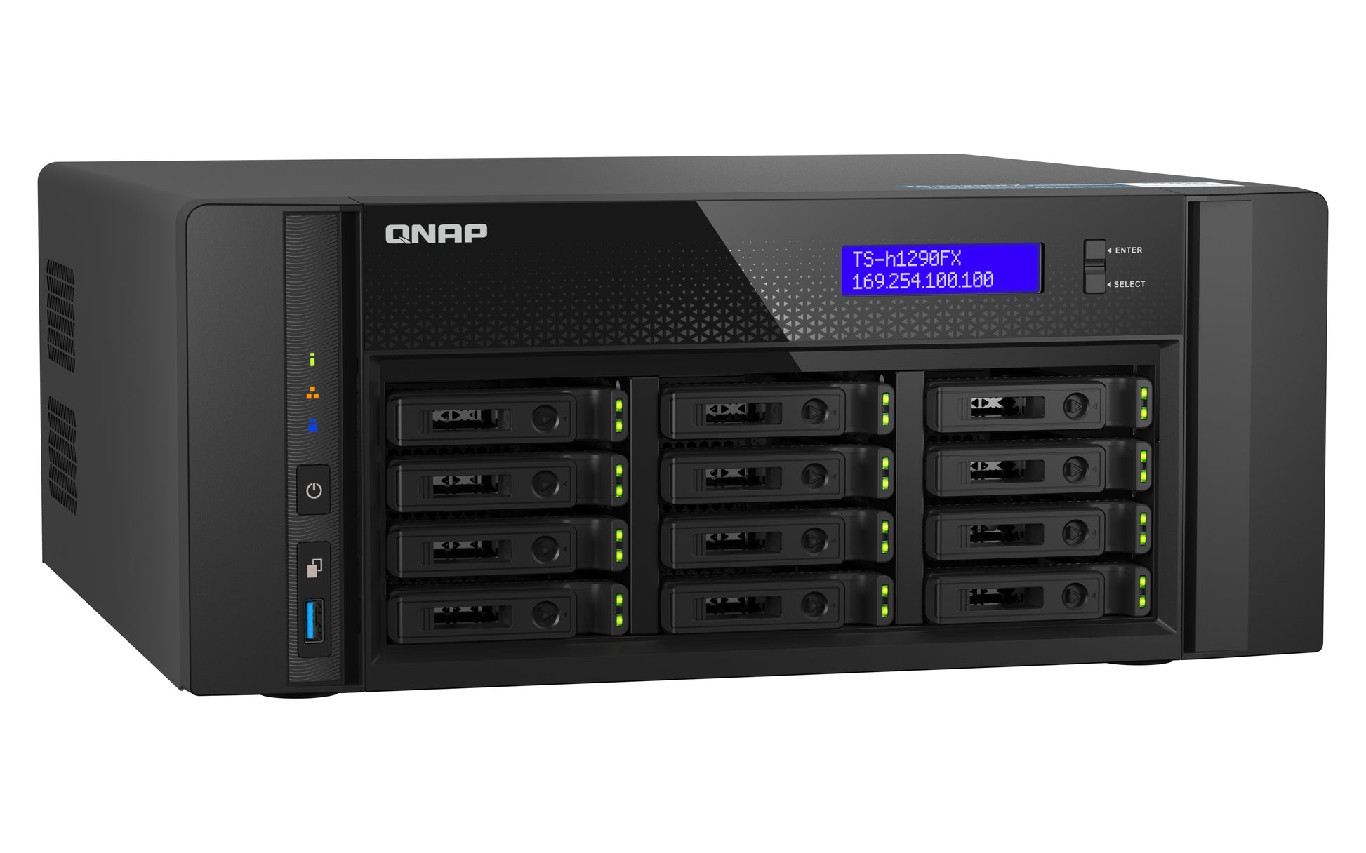 QNAP TS-h1290FX-7302P-128G – 12 Einschübe, U.2 NVMe