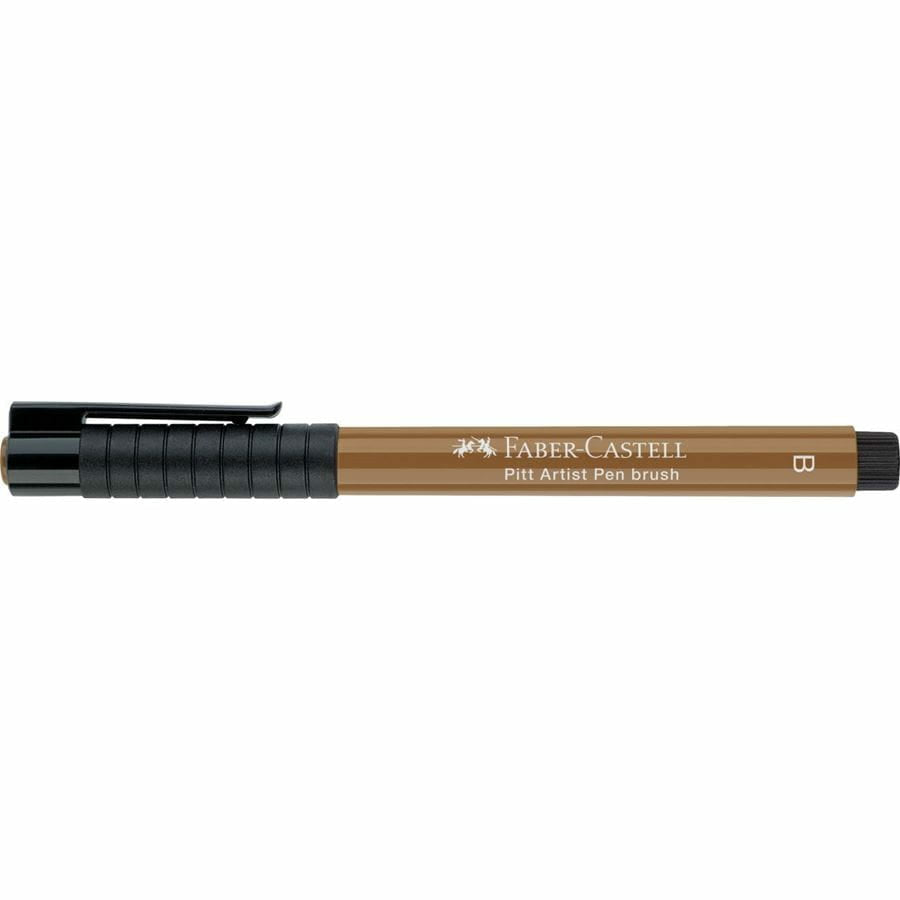 Faber-Castell Pitt Artist Pen Brush Pinselstift – Pinselspitze, 2,5 mm, pigmentiert, wasserfest, braun