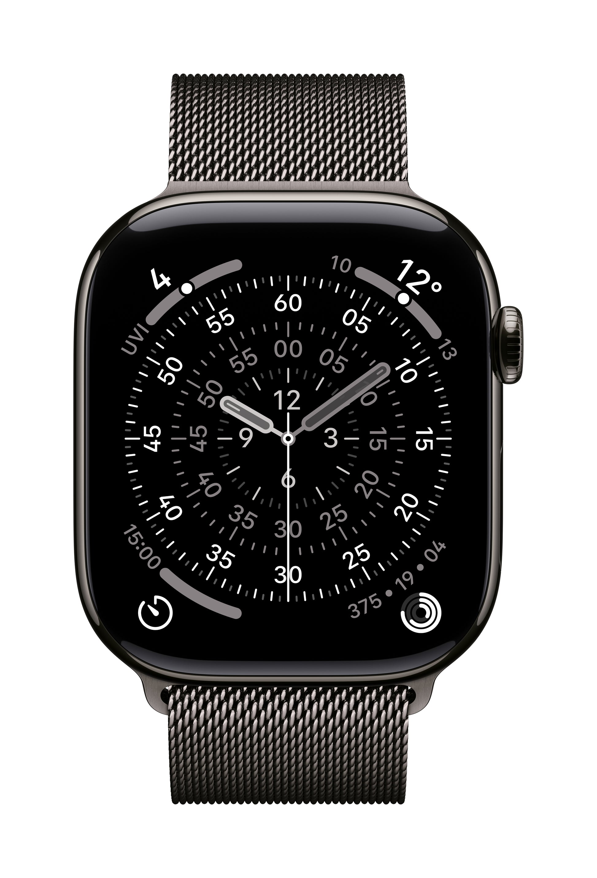 Apple Milanese Loop – Armband – für Apple Watch 46 mm, Schwarz, Grösse M/L