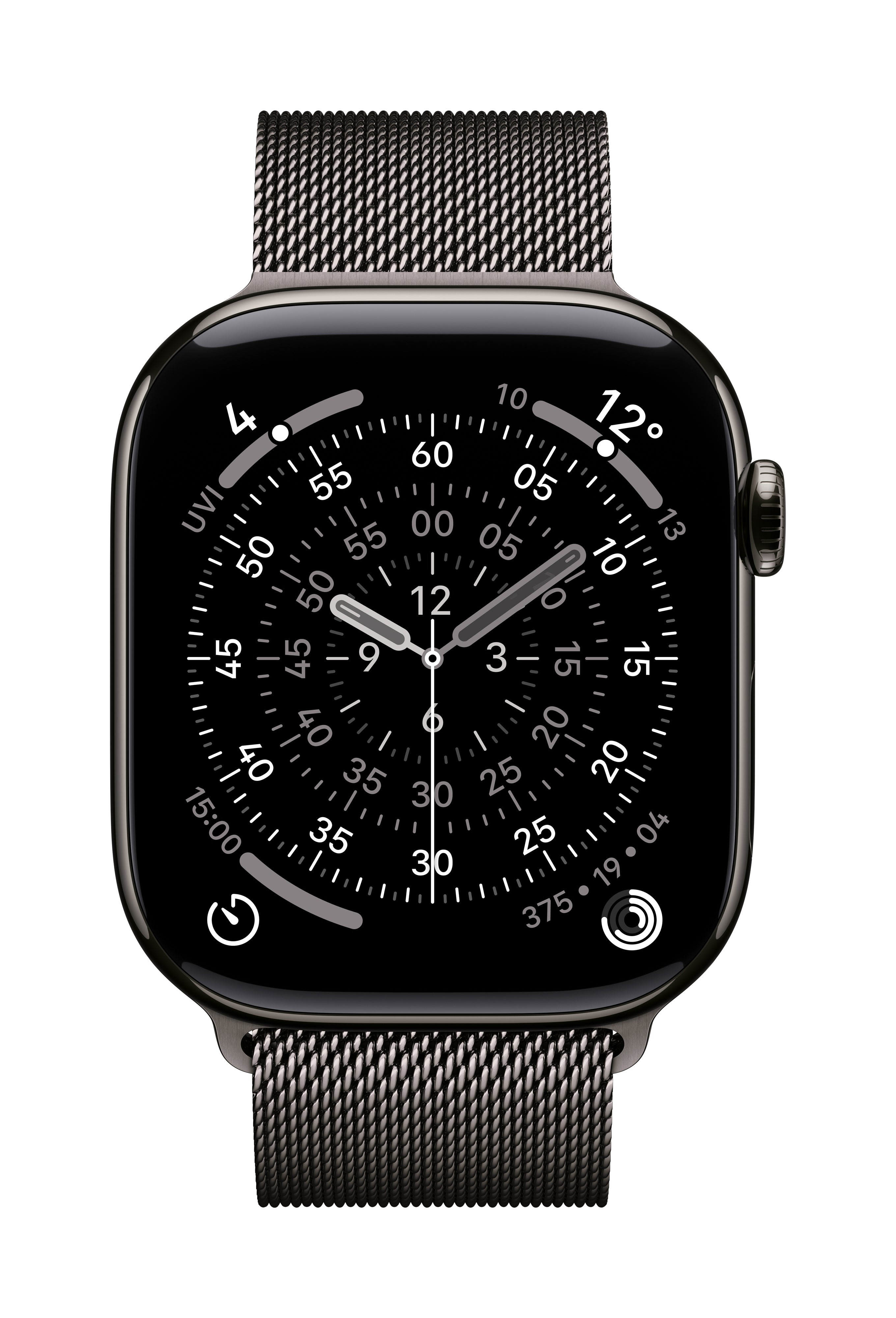 Apple Milanese Loop – Armband – für Apple Watch 46 mm, Schwarz, S/M