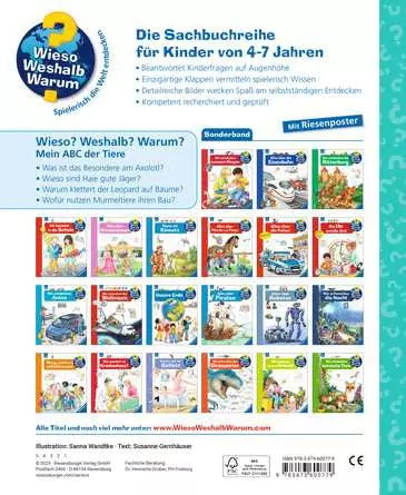 Ravensburger Buch – Wieso? Weshalb? Warum? Sonderband ABC der Tiere, Spiralbindung, 24 Seiten, 4–7 Jahre