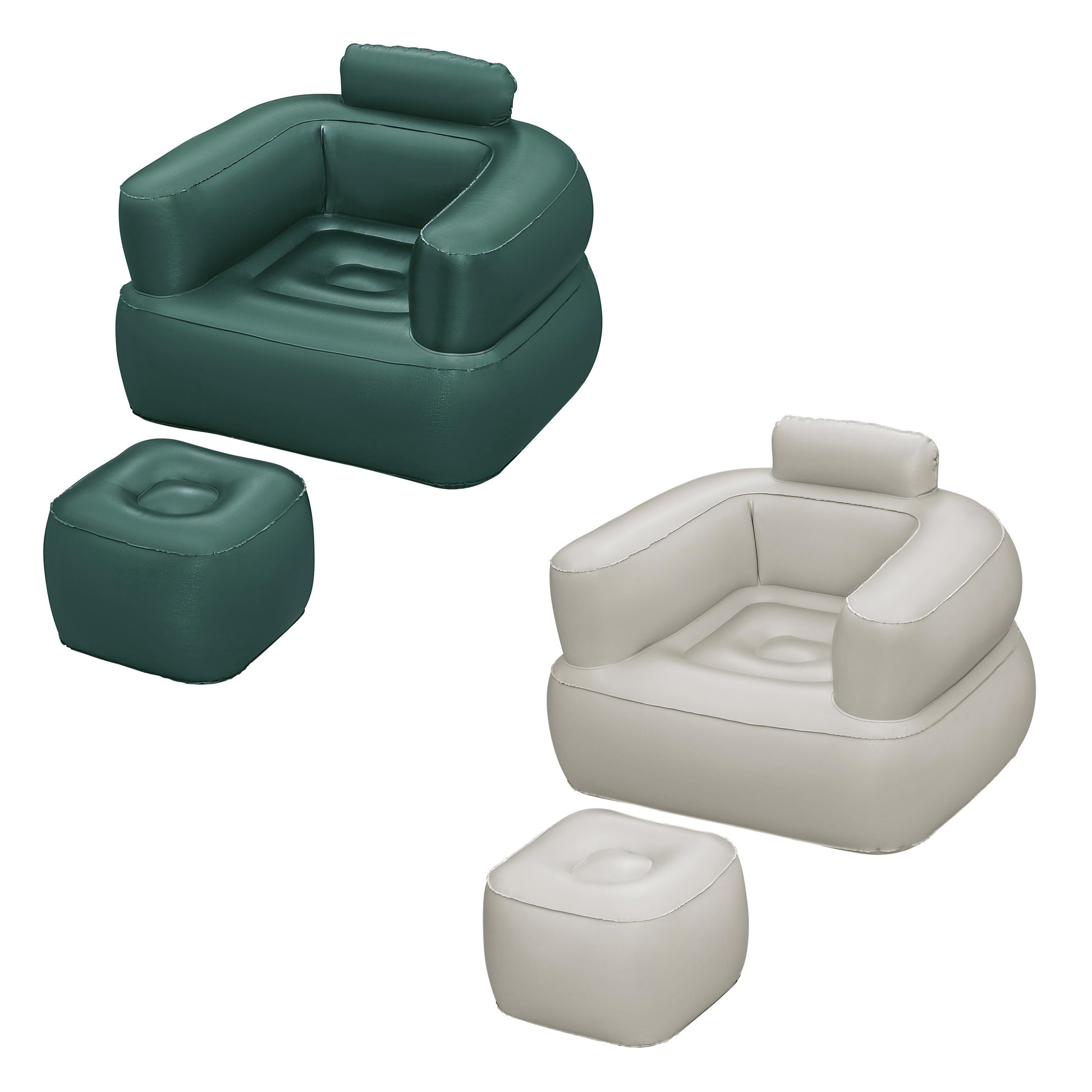 Bestway Kinderstuhl 75137 – 99 × 107 × 80 cm – PVC – mehrfarbig – mit Flickzeug, Ottoman