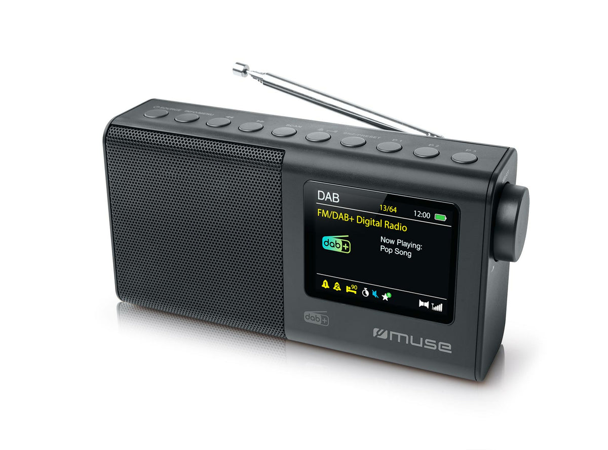 Muse M-117 DB – DAB+/UKW-Tischradio, 2,8" TFT-Display – Schwarz