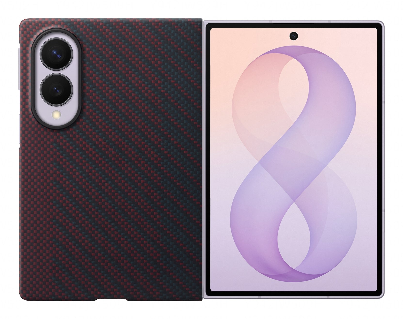 Samsung Fold Wide – Backcover – für Samsung Galaxy Z Fold8, Carbon+PC, Purpur, Karbonfaser