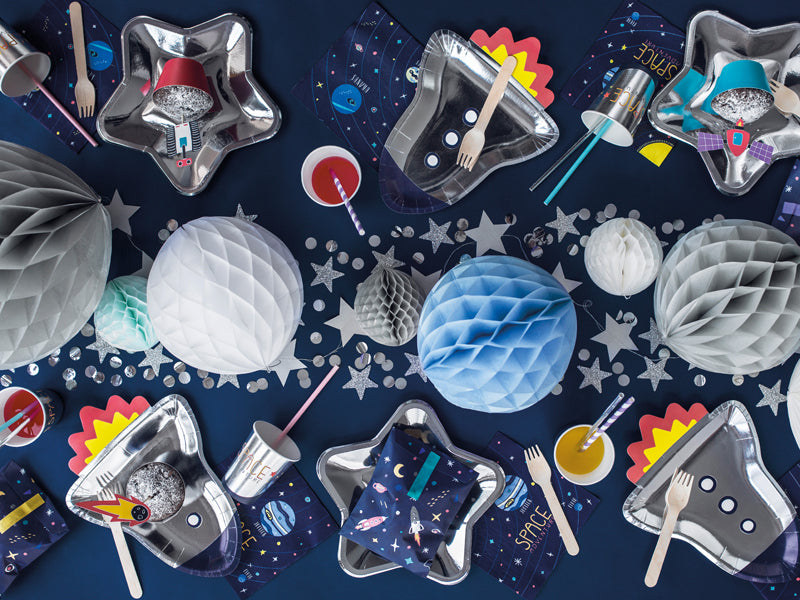 PartyDeco Konfettikanone Kreise – Silber – Ø 2,5 cm, 15 g – Folie – 1 Stk