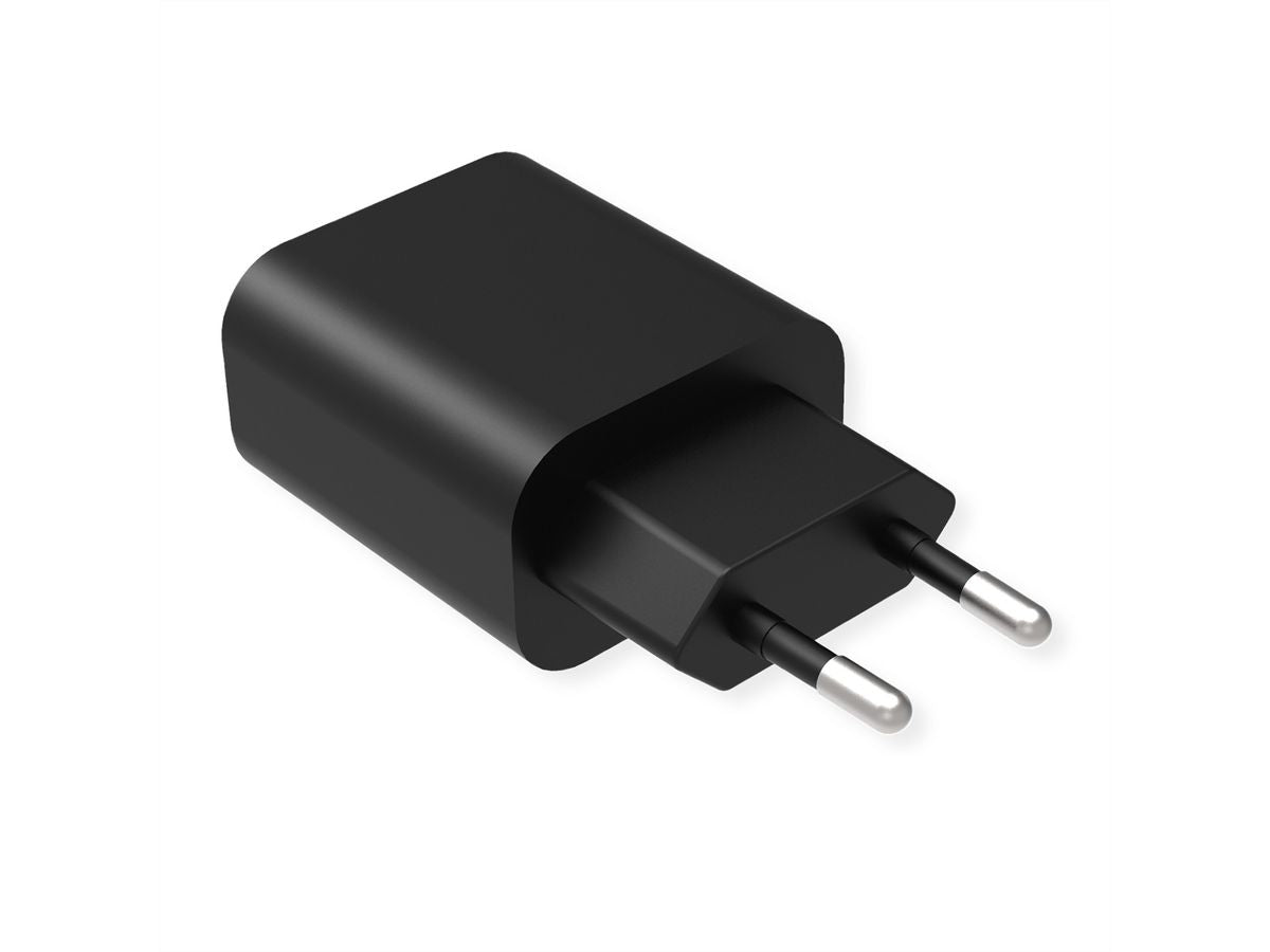 VALUE 19.99.1097 USB-Ladegerät 20 W – USB-C×1 – PD, QC 3.0 – Schwarz