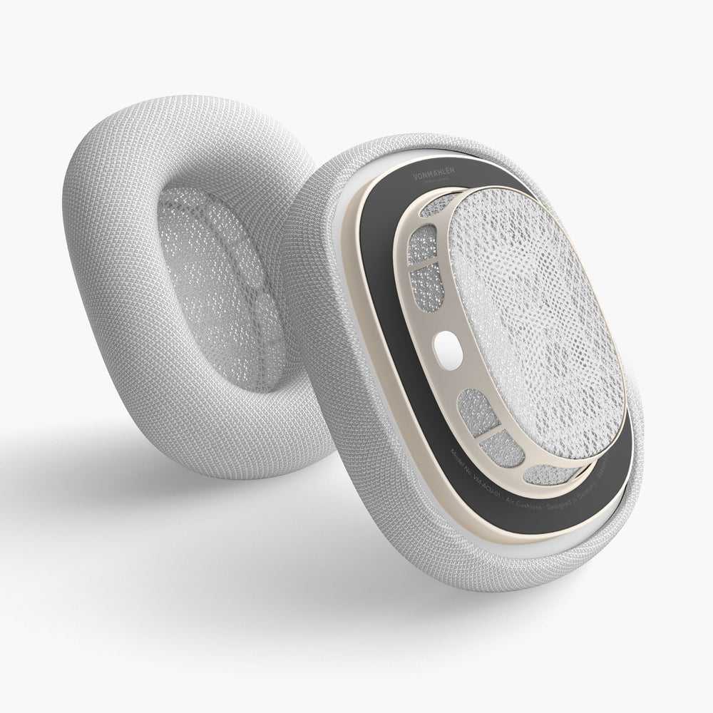 Vonmählen Ohrpolster (Stoff/Schaum), Hellgrau, für AirPods Max