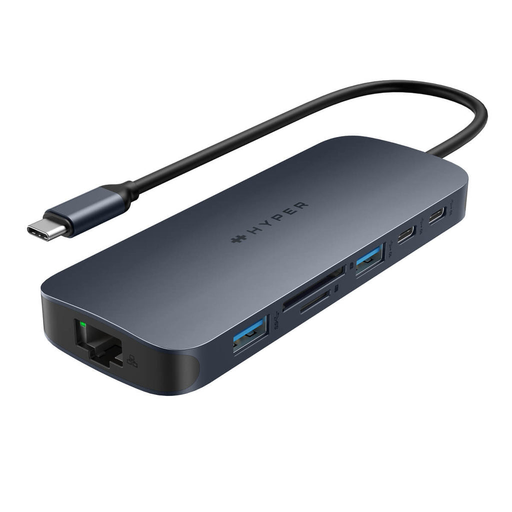 Targus HD4005GL Multiport-Adapter – USB-C, 1× HDMI, 2× USB-A, 3× USB-C, 140 W PD, GbE, SD/microSD