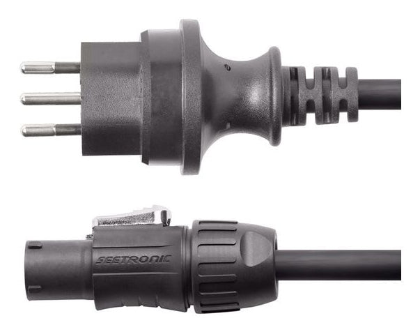 PD-Connex Netzkabel – T13–PowerCON, 1,5 m, mit Verriegelung, IP55, schwarz