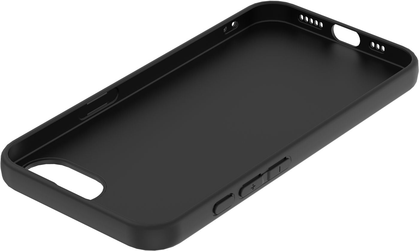 eSTUFF INFINITE Vienna – Backcover – für iPhone, recyceltes TPU, schwarz, GRS-zertifiziert