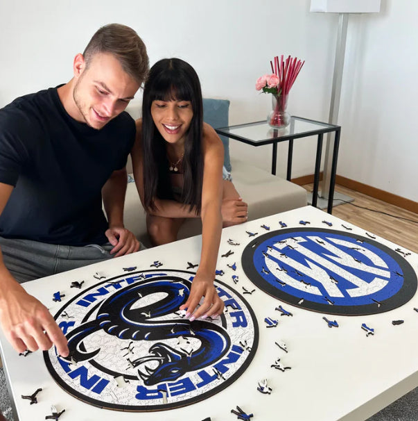 Iconic Puzzles Puzzle FC Inter Mailand – Logo mit Schlange – 270 Teile – 37,5 × 37,5 cm – ab 10 J. – Holz