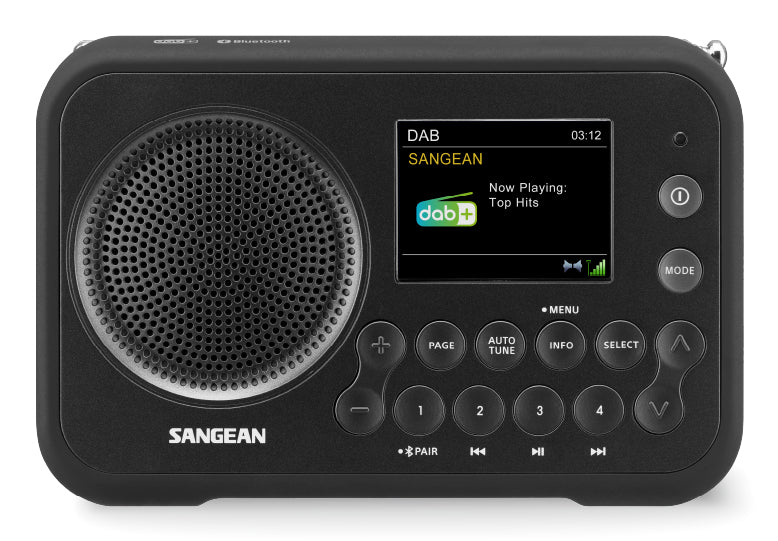 Sangean DPR-76 BT – DAB+/UKW-Tischradio, Bluetooth – Schwarz