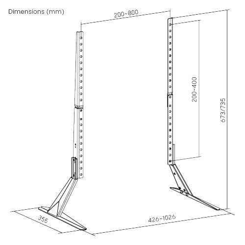 Vivolink Displayständer für 23–75"