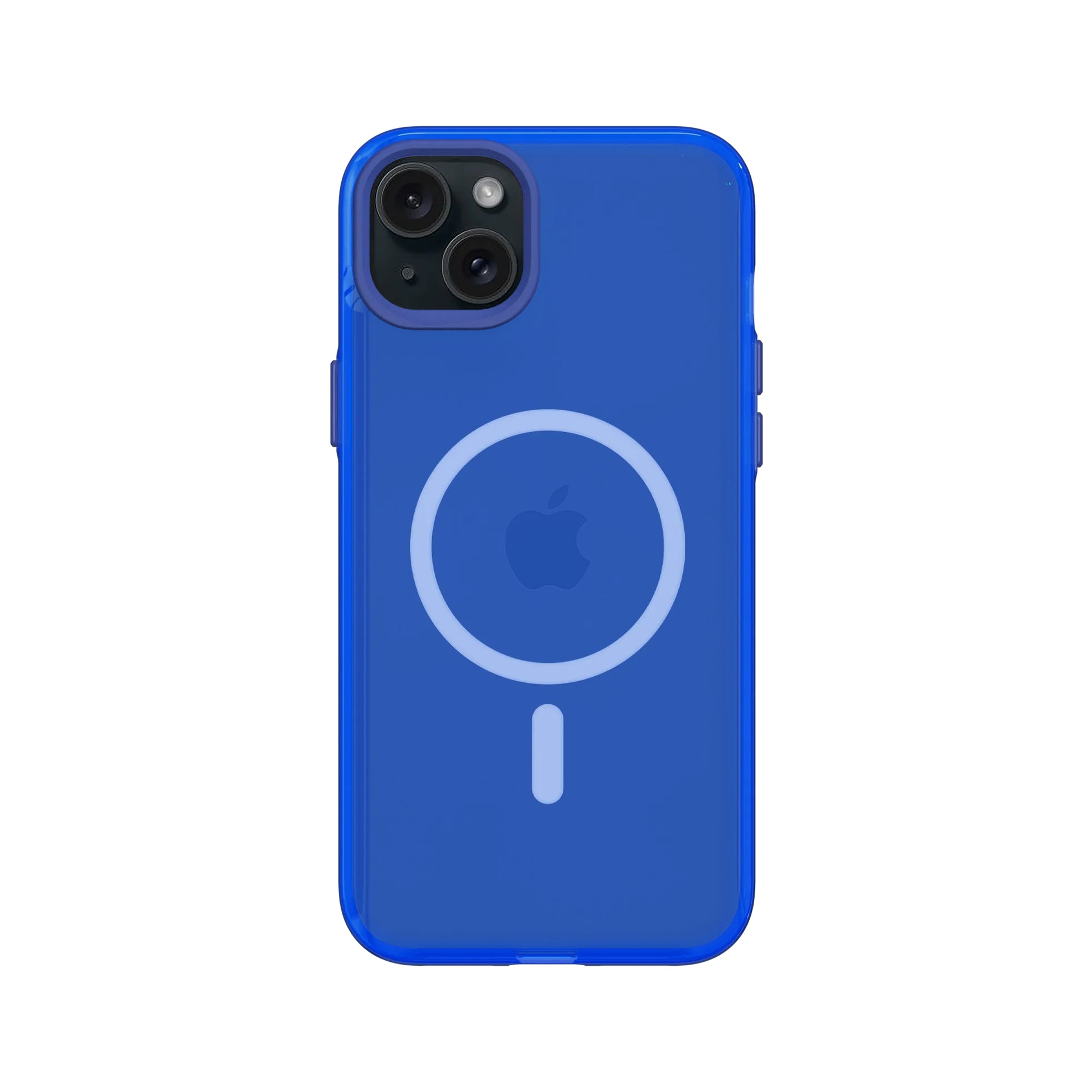 RhinoShield JellyTint Backcover – für Apple iPhone 15 Plus, MagSafe, TPE+Polyester, Cyber Blue