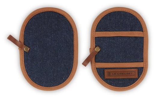 Le Creuset Topflappen 2er-Set, 18 × 12,5 cm, Baumwolle, Blau