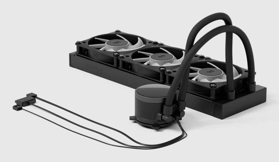 Fractal Design Radius 360 RGB – Flüssigkeitskühler – 3×120 mm Lüfter, für LGA 1200, AM4, AM5, Schwarz