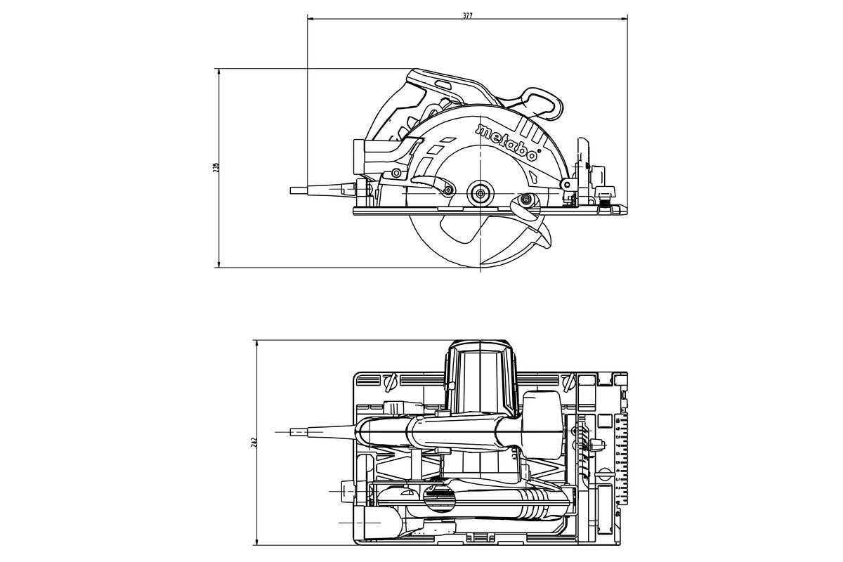 Metabo KS 55 FS Handkreissäge – 1200 W – Ø 160 mm – Schnitttiefe 55 mm – Netzbetrieb
