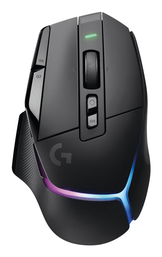 Logitech G G502 X Plus – Gaming-Maus – Kabellos (2,4 GHz), 25600 DPI, RGB-Beleuchtung, rechts