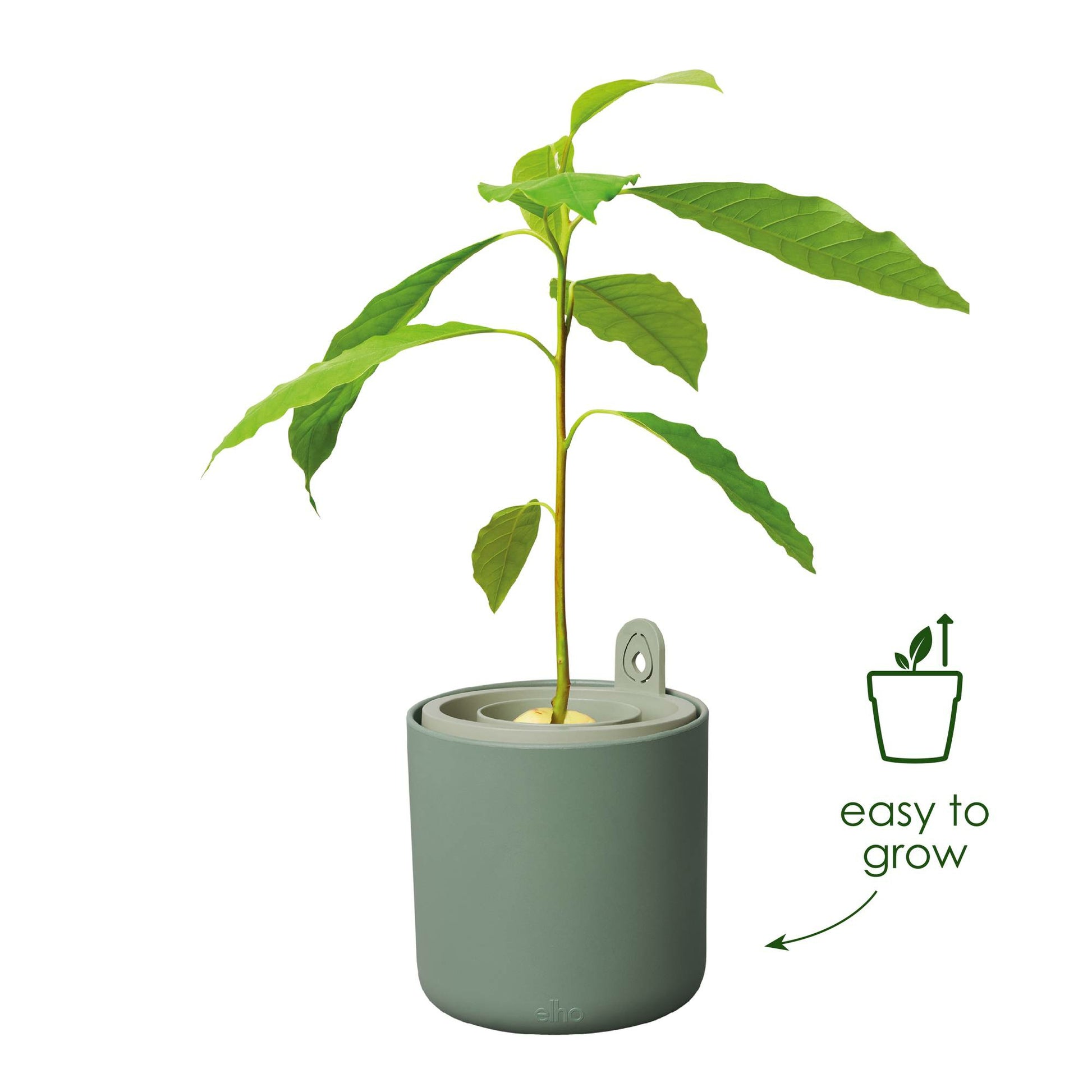 elho Pflanztopf – Ø 120 cm, 1000 ml – Kunststoff, Grün