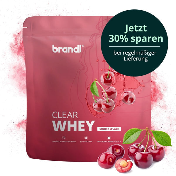 Brandl Nutrition Clear Whey Protein Pulver – Kirsche, zuckerfrei – 800 g