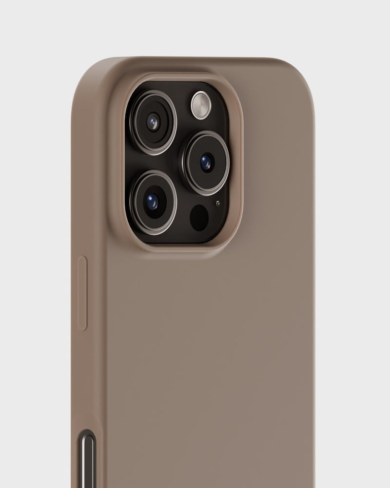 HoldIt Backcover – für Apple iPhone 16 Pro, Silikon, Braun
