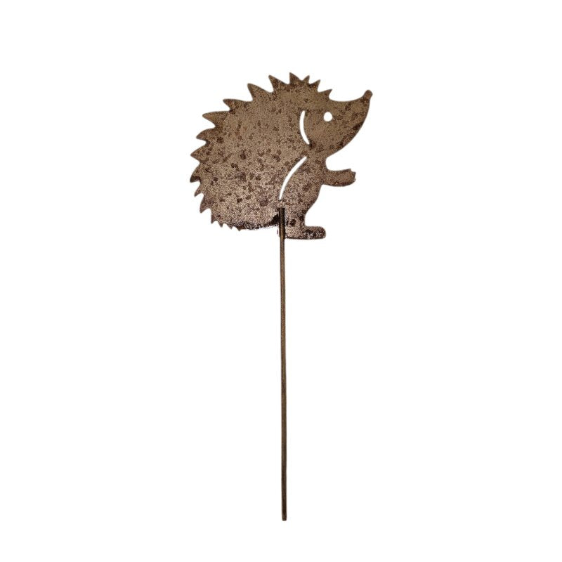CHALET Gartenstecker – Igel, 60 cm – Metall, Braun