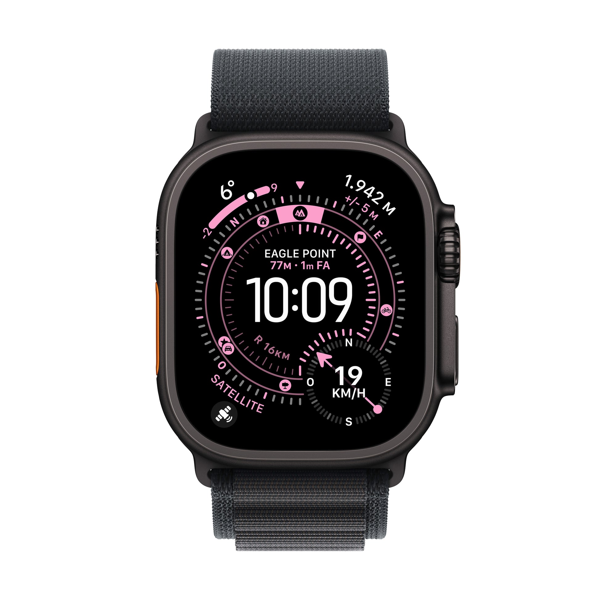Apple Watch Ultra 3 49 mm GPS + Cellular – Titan Schwarz, Alpine Loop, M, 100 m, für iPhone