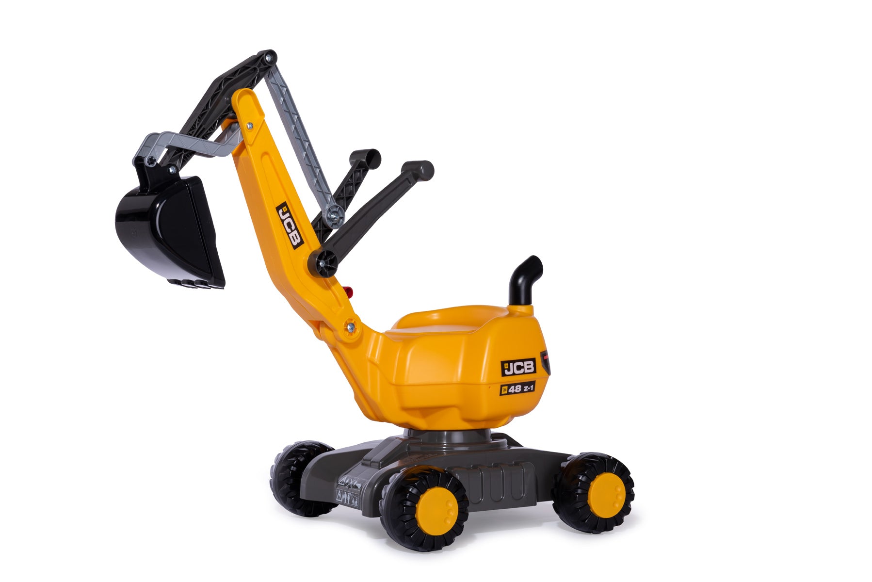 rolly toys rollyDigger – Bagger – Frontlader – 74 × 43 × 102 cm – ab 3 Jahren – Kunststoff – schwarz/gelb