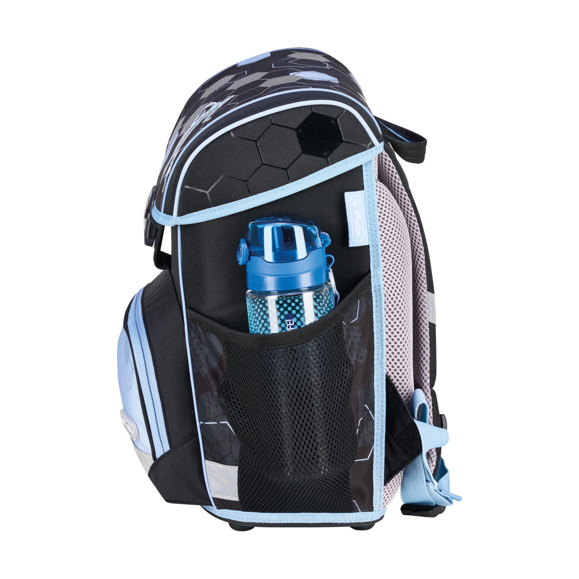 Herlitz Loop Plus – Schulrucksack-Set 4-teilig, Fussball, 17 l, 31×37×22 cm
