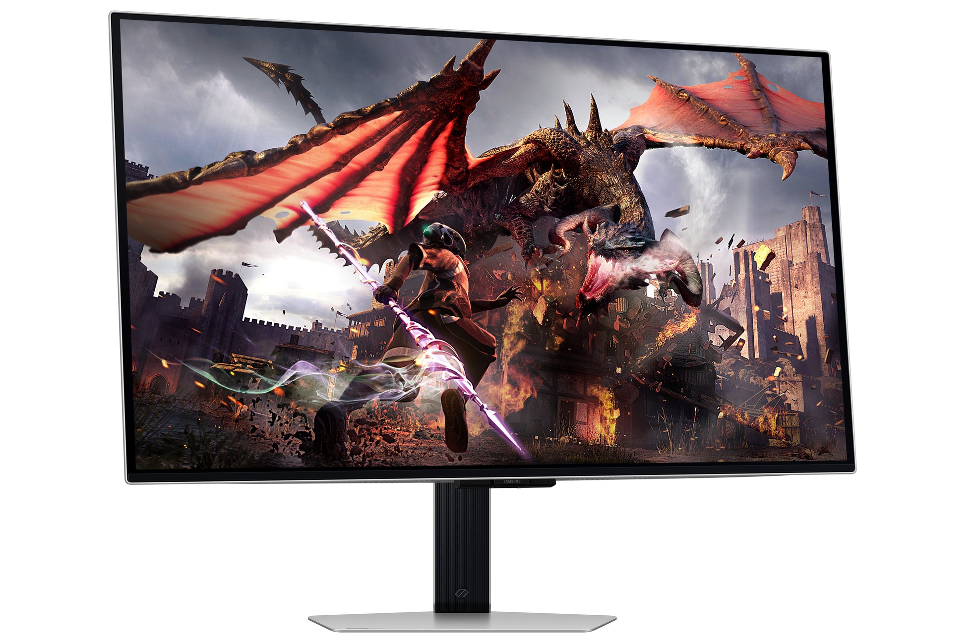 Samsung G80SD – Monitor, 32", 3840 × 2160 (UHD 4K), OLED, Silber