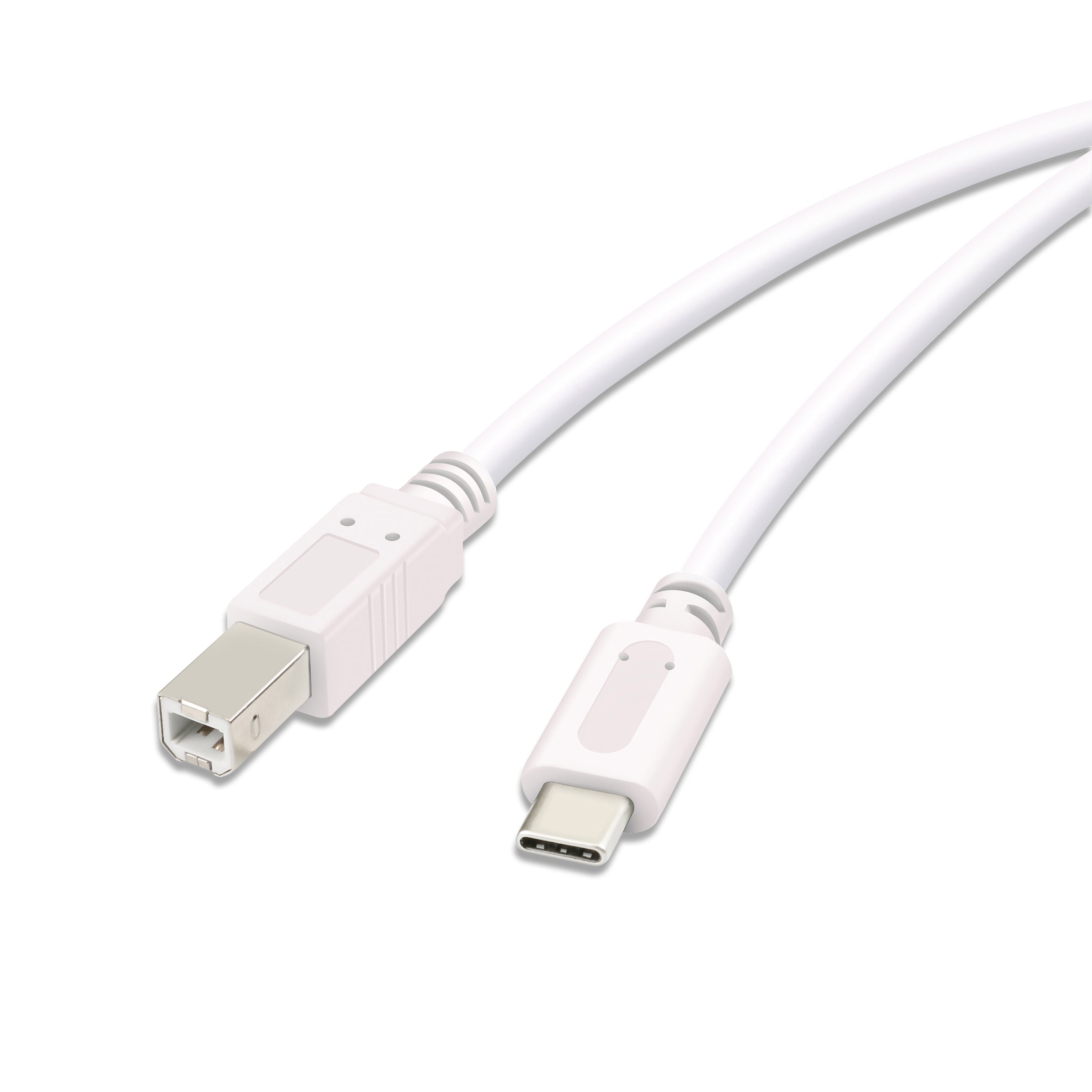 Vivanco USB-C auf USB-B Kabel – 3 m – Weiss – für Drucker, Scanner und mehr