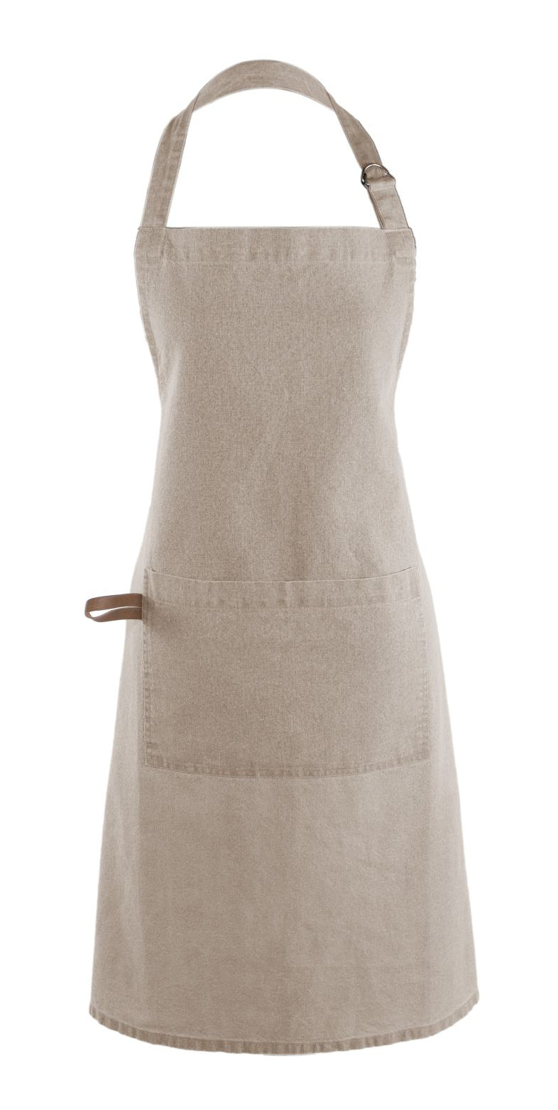 Tiseco Kochschürze Myrna – mit 1 Tasche, waschbar bei 30 °C – Baumwolle – taupe – 74 × 85 cm – 1 Stück
