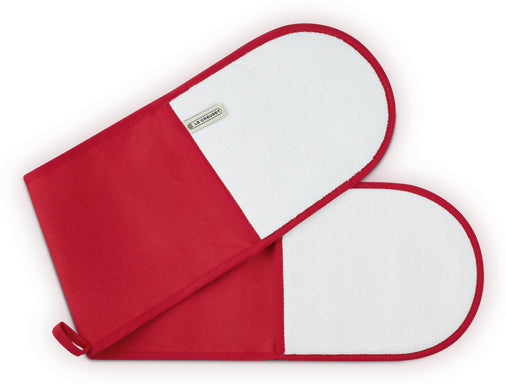 Le Creuset Doppelter Topflappen, 89 × 20 cm, Baumwolle, Rot