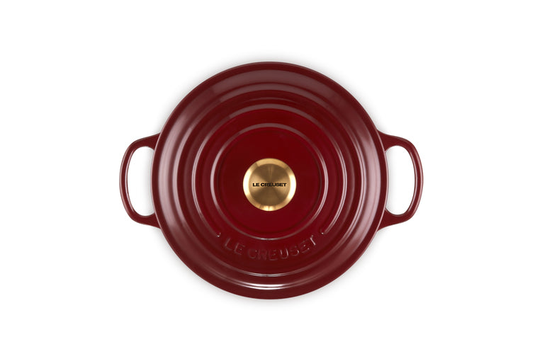 Le Creuset Kochtopf – 2,4 l, Ø 21,5 cm, Gusseisen, Emaille, für Induktion, Gas, Glaskeramik u. a., Rot