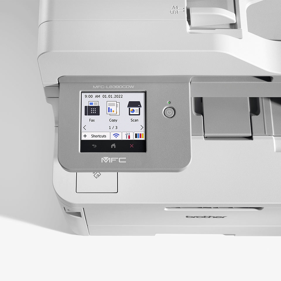 Brother MFC-L8390CDW – Farbiges Laser-MFP A4, 4-in-1 – USB/LAN/WLAN – Duplex, Duplex-ADF – 30 Seiten/Min S/W