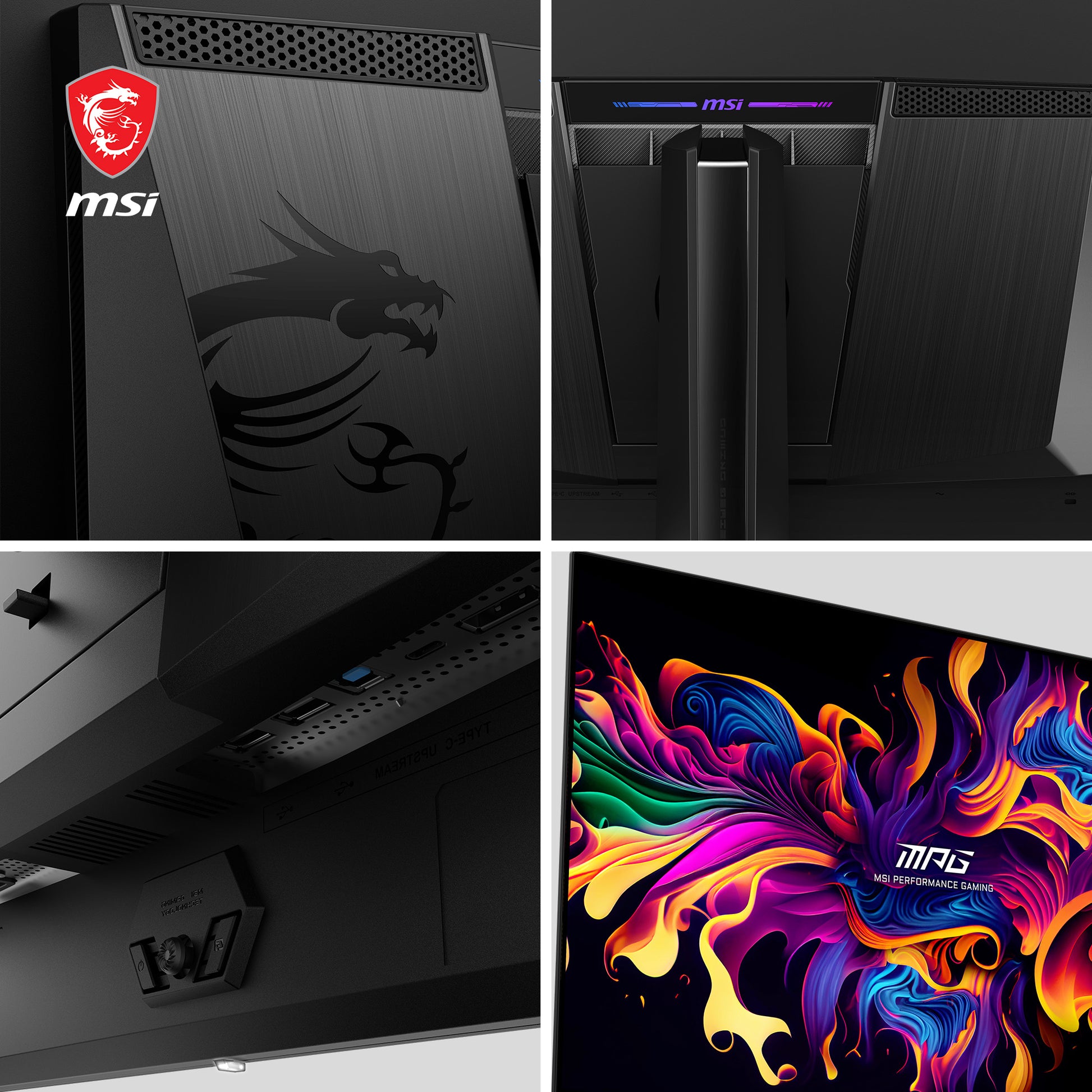 MSI MPG 321URXDE – Monitor, 31,5", 3840 × 2160 (UHD 4K), OLED, 240 Hz, 250 cd/m², Adaptive Sync, Schwarz