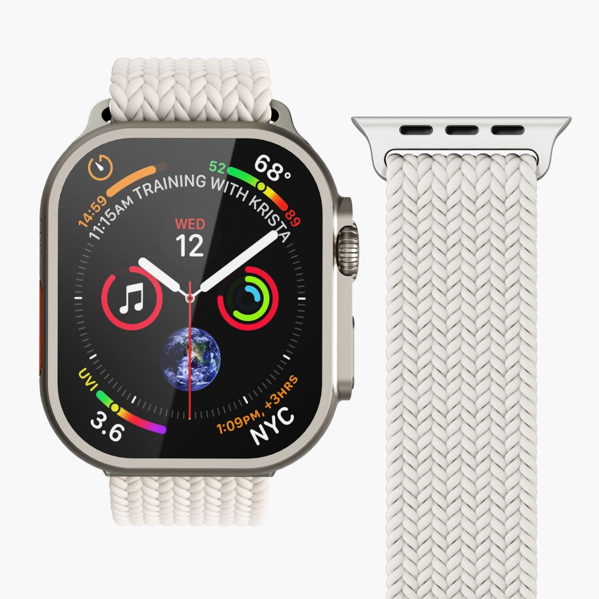 Vonmählen Woven Loop – Creme, für Apple Watch 40/41/42 mm