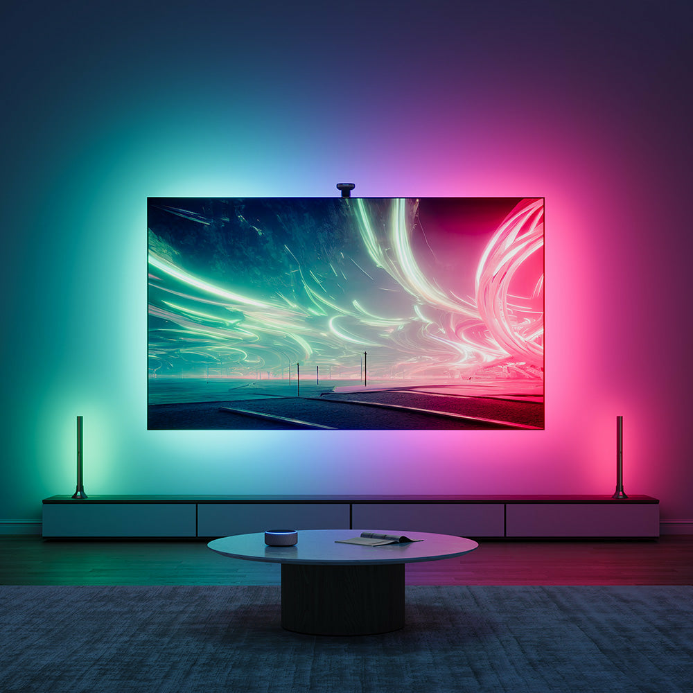 Govee Flow Plus H6046 TV-Backlight-Set – RGBIC, Wi‑Fi + Bluetooth – Schwarz