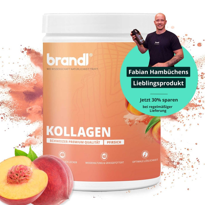 Brandl Nutrition Kollagen Pulver Pfirsich – glutenfrei, laktosefrei