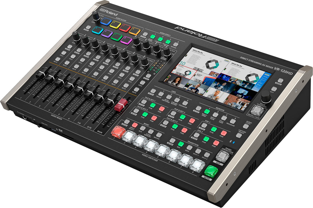 Roland VR-120HD – USB-Mischpult (42 Kanäle), USB-Audio 24 Bit/48 kHz, Schwarz