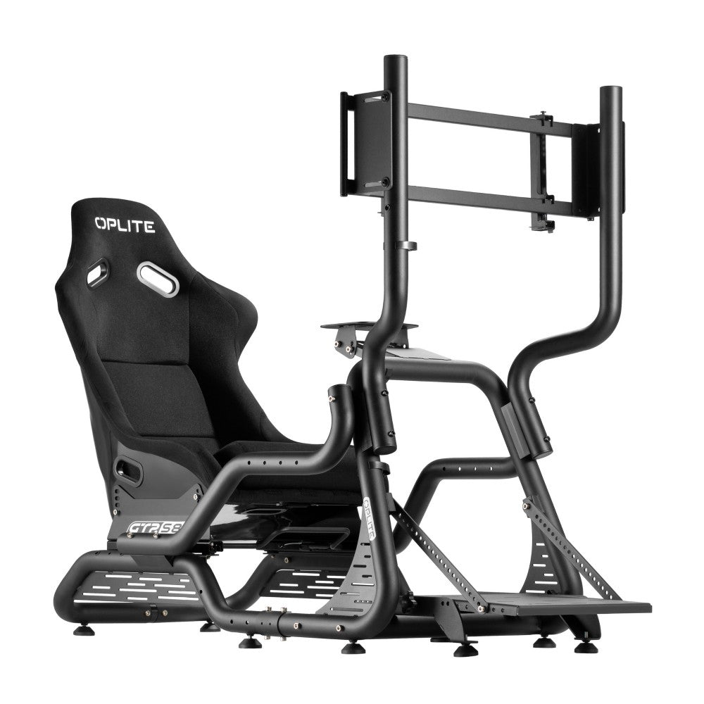 Oplite S8 Infinity – Rennsport-Cockpit, Karbonstahl/Fiberglas, 150 kg, für Fanatec, Thrustmaster, Logitech